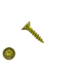 Spaanplaatschroeven 3x20mm geel verzinkt platkop TORX-10 200 stuks