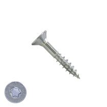 Spaanplaatschroeven 4,5x30/18mm verzinkt platkop TORX-20 200 stuks