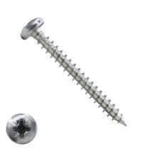 Spaanplaatschroeven 4,5x50mm verzinkt rondkop pozidriv-2 200 stuks
