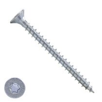 Spaanplaatschroeven 4,5x80mm verzinkt platkop TORX-20 200 stuks