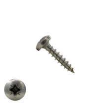 Spaanplaatschroeven 4x20mm RVS A2 rondkop pozidriv-2 500 stuks