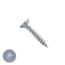 Spaanplaatschroeven 4x30mm verzinkt platkop TORX-20 200 stuks