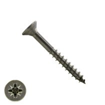 Spaanplaatschroeven 4x40/24mm RVS A2 platkop pozidriv-2 200 stuks