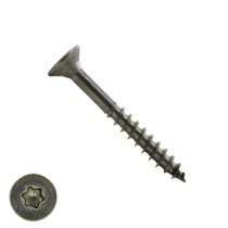 Spaanplaatschroeven 4x40/24mm RVS A2 platkop TORX-20 200 stuks