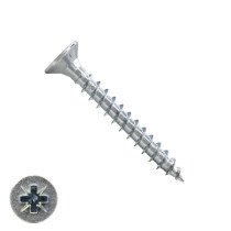 Spaanplaatschroeven 4x40mm verzinkt platkop pozidriv-2 1000 stuks
