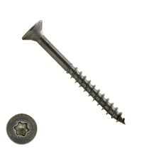 Spaanplaatschroeven 4x50/30mm RVS A2 platkop TORX-20 200 stuks
