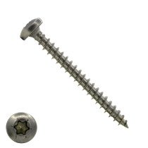 Spaanplaatschroeven 4x50mm RVS A2 rondkop TORX 200 stuks