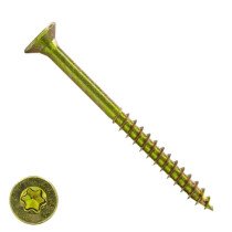 Spaanplaatschroeven 4x70/42mm geel verzinkt platkop TORX-20 200 stuks