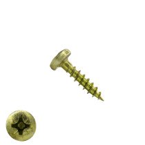 Spaanplaatschroeven 5x20mm geel verzinkt rondkop pozidriv-2 200 stuks