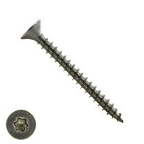 Spaanplaatschroeven 5x60mm RVS A2 platkop TORX-25 100 stuks