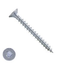 Spaanplaatschroeven 5x60mm verzinkt platkop TORX-25 200 stuks