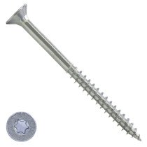 Spaanplaatschroeven 6x110/60mm verzinkt platkop TORX-30 100 stuks