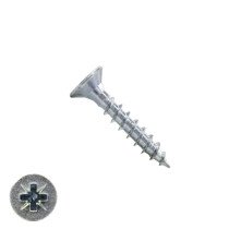 Spaanplaatschroeven 6x30mm verzinkt platkop pozidriv-3 200 stuks