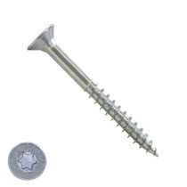 Spaanplaatschroeven 6x60/36mm verzinkt platkop TORX-30 200 stuks