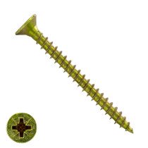 Spaanplaatschroeven 6x70mm geel verzinkt platkop pozidriv-3 200 stuks