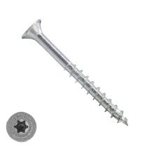 Spax spaanplaatschroeven 4,5x60mm deeldraad verzinkt platkop torx 100 stuks