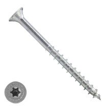 Spax spaanplaatschroeven 4,5x80mm deeldraad verzinkt platkop torx 100 stuks
