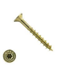 Spax spaanplaatschroeven 4x45mm deeldraad geel verzinkt platkop torx 500 stuks