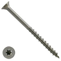 Spax spaanplaatschroeven 5x100mm deeldraad rvs a2 platkop torx 100 stuks
