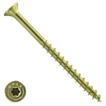 Spax spaanplaatschroeven 5x100mm deeldraad geel verzinkt platkop torx 100 stuks