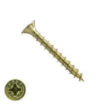 Spax spaanplaatschroeven 5x40mm geel verzinkt platkop pozidriv 200 stuks