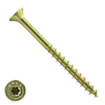 Spax spaanplaatschroeven 5x80mm deeldraad geel verzinkt platkop torx 200 stuks