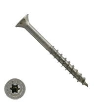 Spax spaanplaatschroeven 6x60mm deeldraad rvs a2 platkop torx 100 stuks