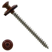 Spenglerschroeven 4,5x120mm RVS A2 RAL3009 Oxyderood lenskop TORX-20 100 stuks