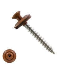 Spenglerschroeven 4,5x45mm RVS A2 RAL8004 Koperbruin lenskop TORX-20 200 stuks