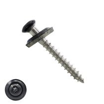 Spenglerschroeven 4,5x45mm RVS A2 RAL9005 Gitzwart lenskop TORX-20 200 stuks
