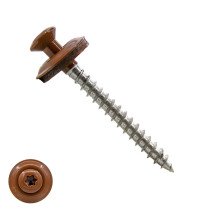 Spenglerschroeven 4,5x60mm RVS A2 RAL8004 Koperbruin lenskop TORX-20 200 stuks