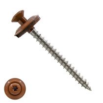 Spenglerschroeven 4,5x80mm RVS A2 RAL8004 Koperbruin lenskop TORX-20 200 stuks