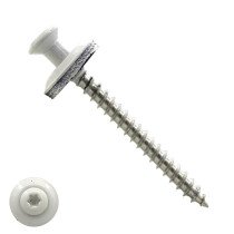 Spenglerschroeven 4,5x80mm RVS A2 RAL9010 Zuiver wit lenskop TORX-20 200 stuks