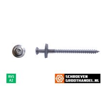Spenglerschroeven 4,5x20mm RVS A2 lenskop TORX-20 200 stuks