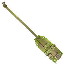 Rolstaartschuif vlak 400 mm geel verzinkt 1 stuk