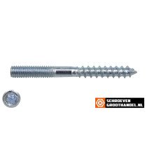 Stokeinden M6x90mm Torx-15 verzinkt 100 stuks
