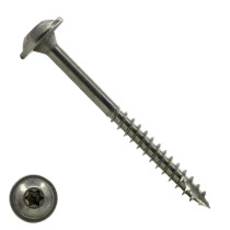 Tellerkopschroeven 6x80/48mm RVS A4 discuskop TORX-25 100 stuks
