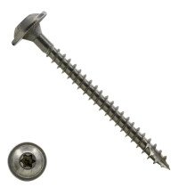 Tellerkopschroeven 8x80/72mm RVS A2 discuskop TORX-40 100 stuks