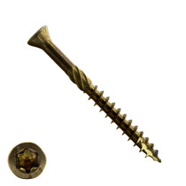 Vlonderschroeven 5x60 mm Brons RVS A2 freeskop TORX 100 stuks