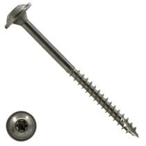 Tellerkopschroeven 8x400/80mm RVS A2 discuskop TORX-40 50 stuks