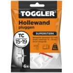 Toggler hollewandpluggen TC 15-19 mm 6 stuks