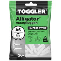 Toggler Alligator pluggen A6 20 stuks