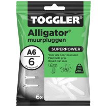 Toggler Alligator pluggen A6 6 stuks