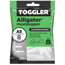 Toggler Alligator pluggen A8 20 stuks