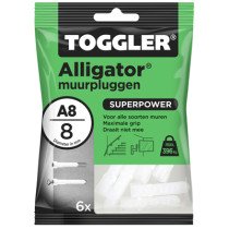 Toggler Alligator pluggen A8 6 stuks