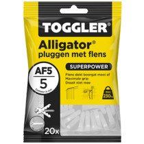 Toggler Alligator pluggen met flens AF5 20 stuks