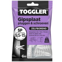 Toggler Gipsplaat Pluggen + Schroeven SP 6 stuks