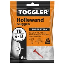 Toggler hollewandpluggen TB 9-13 mm 6 stuks