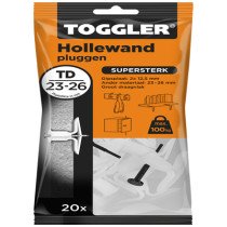 Toggler hollewandpluggen TD 23-26 mm 20 stuks
