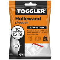 Toggler hollewandpluggen TC 15-19 mm 6 stuks